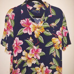 Polo by Ralph Lauren Button Up Tropical Short Sleeve Shirt